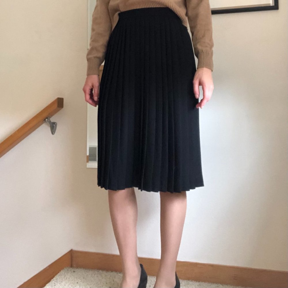 Pleated Midi Skirt